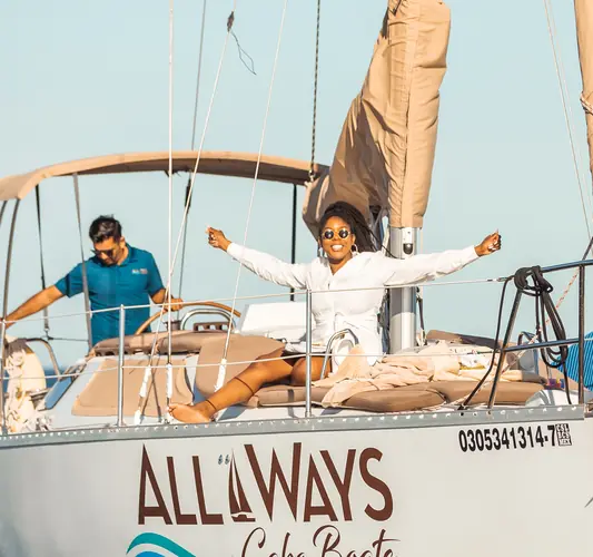 Premium food spread aboard Phoenix sailboat